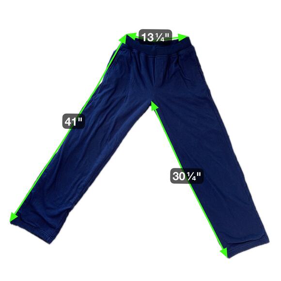 Dude Robe Mens Lounge Wear Sz Sm Navy Blue Pants Pajamas Terry Cloth Lined - Picture 6 of 6